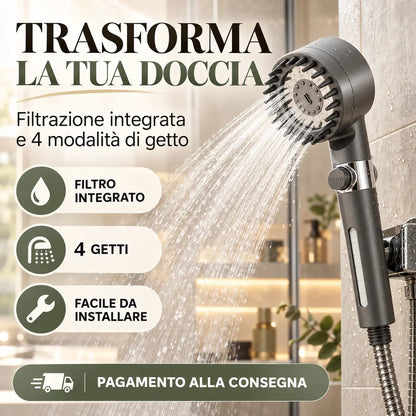 AquaPure™ – Soffione Doccia Filtrante Multigetto