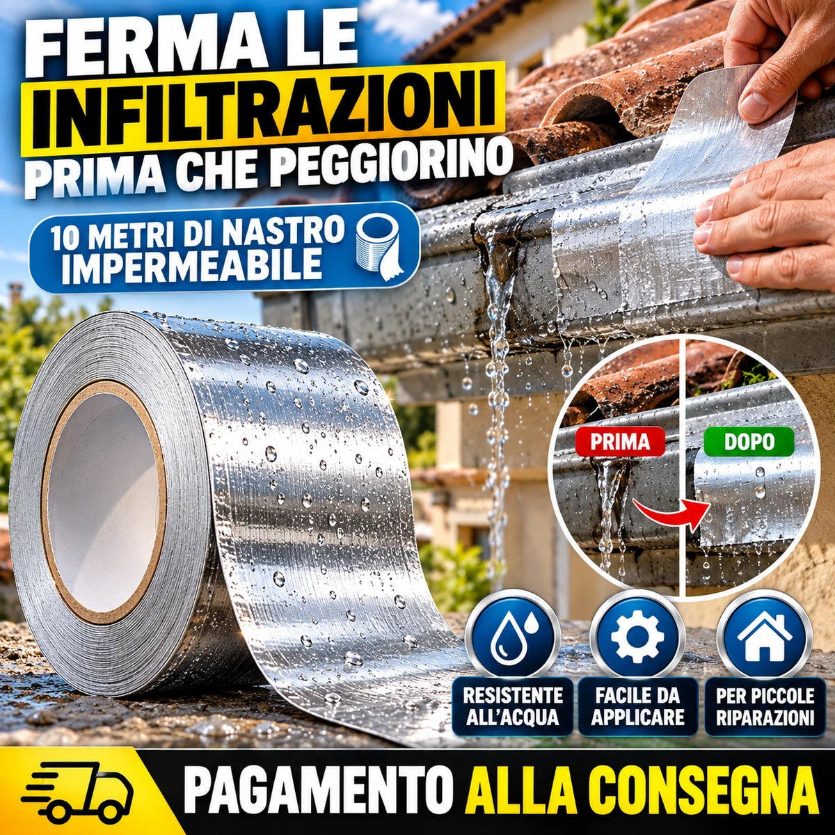Flex Forte™ – Nastro Impermeabile Ultraresistente 10M