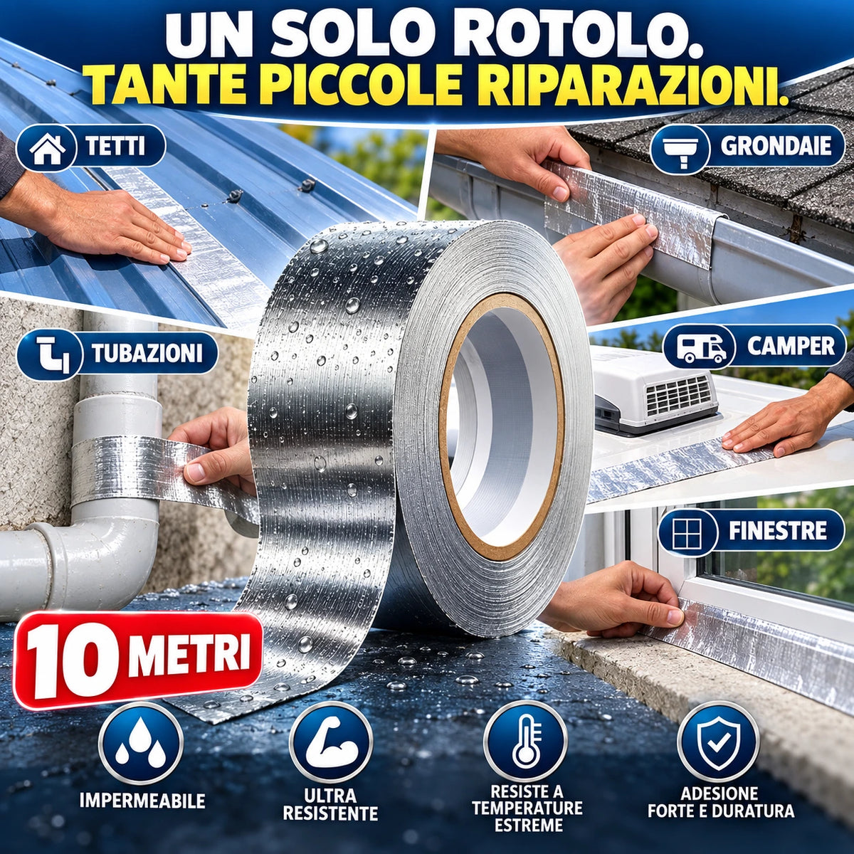 Flex Forte™ – Nastro Impermeabile Ultraresistente 10M