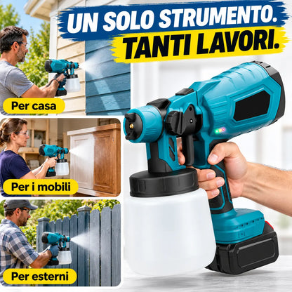 SprayMax™ – Verniciatore Spray a Batteria con Doppia Batteria
